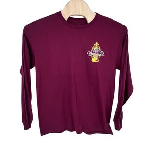 Blessed Girl T-Shirt Womens Large Maroon Long Sleeve Lantern Psalm 119:105